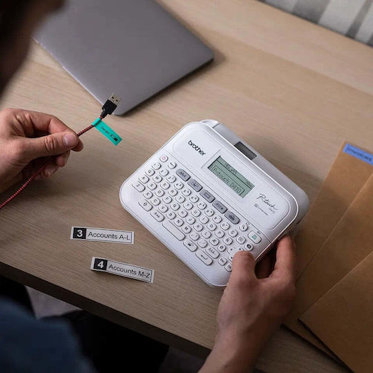 Brother P-touch Electronic Handheld Label Maker in White Color