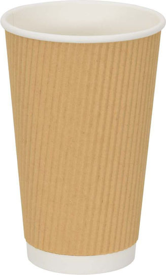 vidaXL Ποτήρι μιας Χρήσης Χάρτινo Καφέ 480ml 1000τμχ