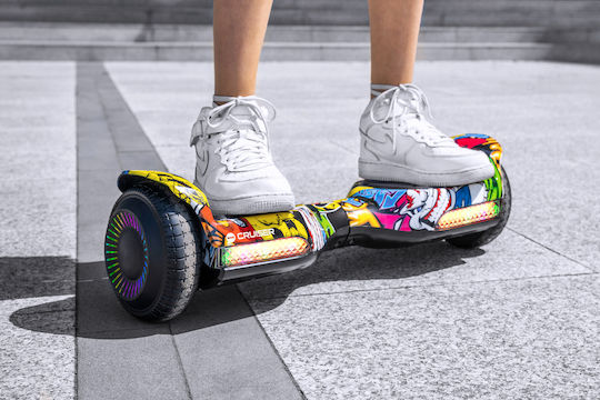 Rebel Rebel Cruiser Joy Παιδικό Hoverboard με 10km/h Max Ταχύτητα και 8km Αυτονομία Πολύχρωμο