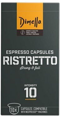 Dimello Κάψουλες Espresso Ristretto Dimello Ristretto Συμβατές με Μηχανή Nespresso 10caps