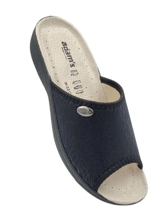 Leder Flache Sandalen für Damen in Schwarz Farbe