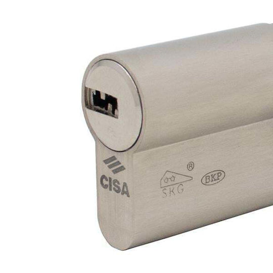Cisa Lock Cylinder Security 80mm (40-40) with 5 Keys Silver