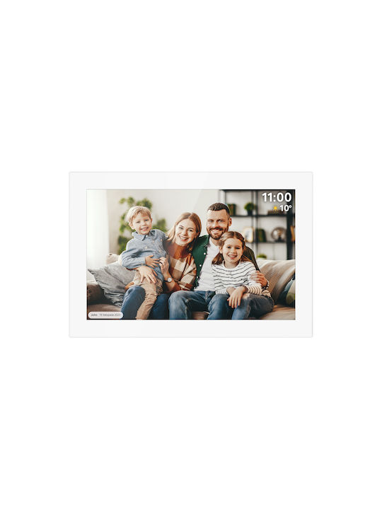 Kruger & Matz Ψηφιακή Κορνίζα 1" Ανάλυσης 1280x800 Λευκή KM1100W