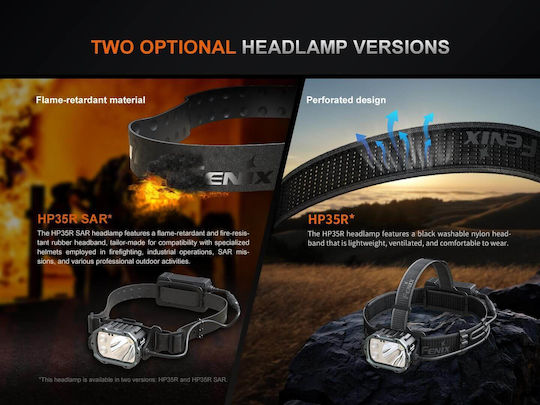 Fenix Επαναφορτιζόμενος Φακός Κεφαλής LED IP66 με Μέγιστη Φωτεινότητα 4000lm