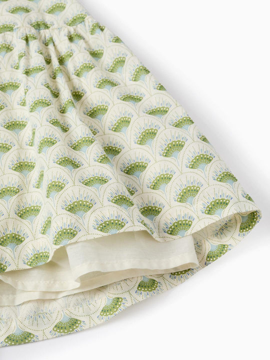 Детска Рокля Без ръкави Обикновени Lime Green