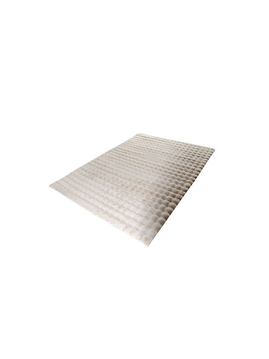 Tzikas Carpets Fuzzy 26164 Σετ Μοντέρνα Χαλιά Κρεβατοκάμαρας Λευκό-κρεμ 368-0-120-26164-060 3τμχ