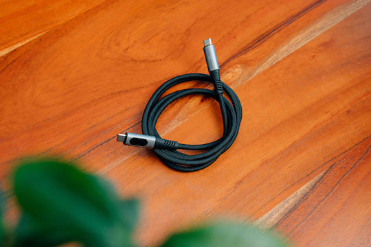 Verbatim Braided / LED USB 4 Video Cable USB-C Male - USB-C 240W PD Black 1.2m 31849