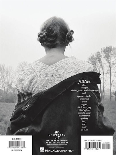 Hal Leonard Taylor Swift - Folklore Παρτιτούρα για Πιάνο