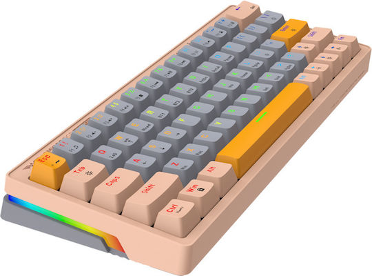 Armaggeddon GMK-100 Wireless Gaming Mechanical Keyboard 60% with Custom Linear switches and RGB lighting (English US) Autumn