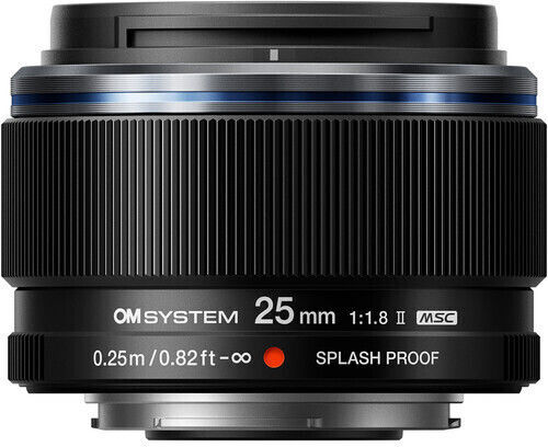 Olympus Crop Camera Lens M.zuiko Digital 25mm F/1.8 Fixed for Micro Four Thirds (MFT) Mount Black