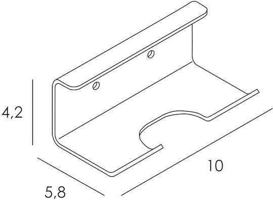 Imex Cârlig de Baie Dublu cu șuruburi ​10x5.8cm Negru