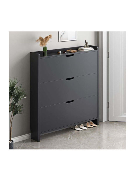 Wooden Shoe Organizer Gray 80x17x115cm