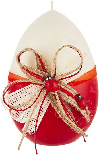 Bunny's Πασχαλινό Κερί Αυγό Κορδόνι Κρίνος 9cm Bunny's