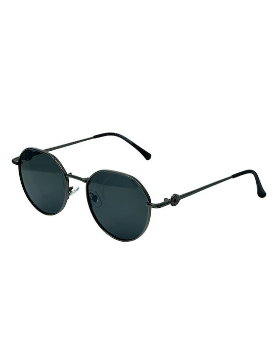 SeeVision Unisex Sunglasses with Black Metal Frame and Black Polarized Lens 4K35-BLACK/BLAC-ONESIZE-56042-50142