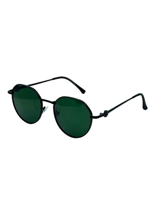 SeeVision Unisex Sunglasses with Black Metal Frame and Black Polarized Lens 4K35-BLACK/BLAC-ONESIZE-56042-50142