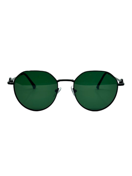 SeeVision Unisex Sunglasses with Black Metal Frame and Black Polarized Lens 4K35-BLACK/BLAC-ONESIZE-56042-50142