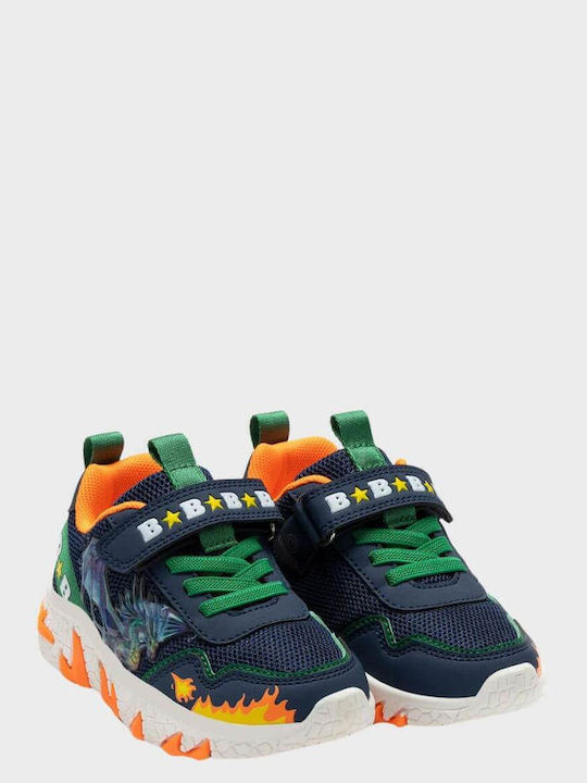 Kids Sneakers with Scratch & Lights Blue