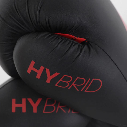 adidas Hybrid Mănuși de Box din Piele Sintetică pentru Competiție Negre