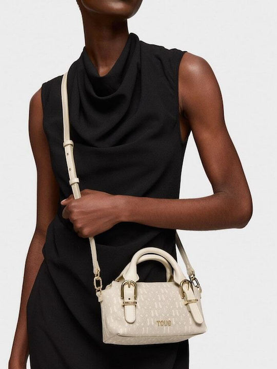 T Buckles Silhouette Damentasche Umhängetasche Beige