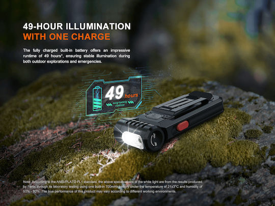 Fenix Rechargeable Flashlight LED IPX6 with Maximum Brightness 150lm Black