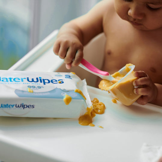 WaterWipes Hypoallergenic Baby Wipes 99.9% Water Alcohol-Free & Parabens Free 3x48pcs