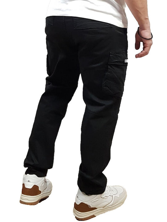 Herrenhose Cargo Elastisch Schwarz
