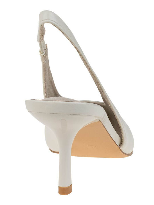 Pumps mit Riemchen Beige