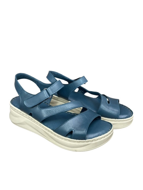 Anatomic Women's Leather Platform Shoes Blue