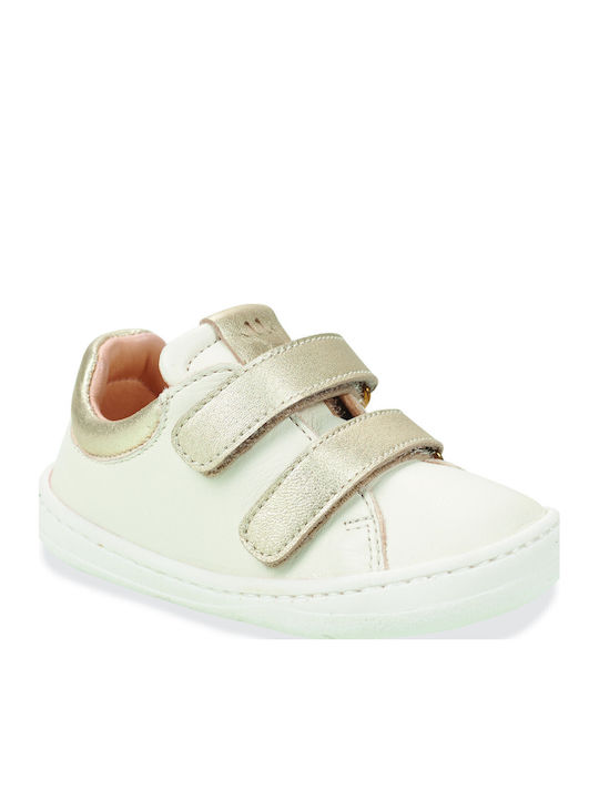 Easy Peasy Βρεφικά Sneakers Αγκαλιάς Λευκά My Duckie's Velcro