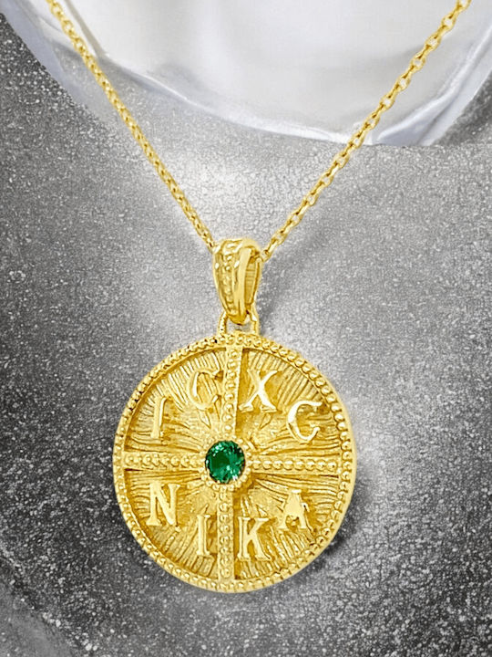 Xryseio Anhänger Kinder Amulett Beidseitig aus Gold 9K FL1184