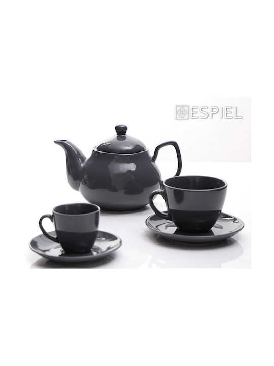 Espiel Essentials Φλιτζάνι Cappuccino από Πορσελάνη Anthracite 350ml