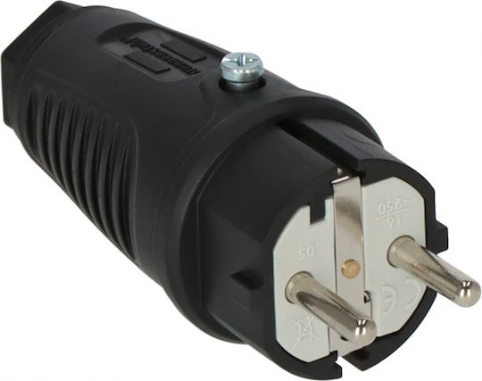 Brennenstuhl Waterproof Male Schuko Plug Black