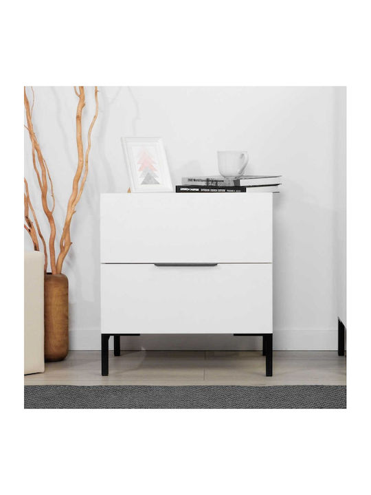 Bedroom Furniture Set White 160x200cm 3pcs