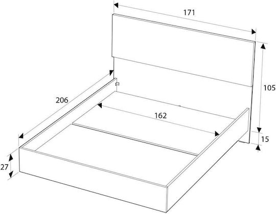 Σετ Κρεβατοκάμαρας Λευκό 160x200εκ. 3τμχ