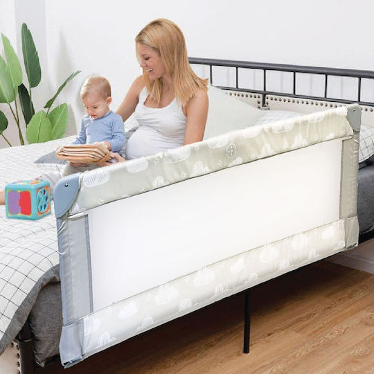Foldable Bed Rail Guard made of Metal in Ecru Color 120x43.5cm 1pcs