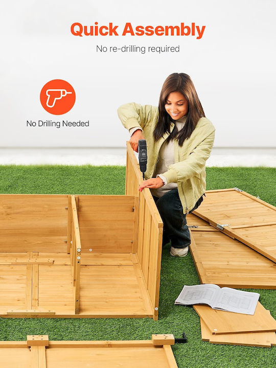Vevor Outdoor Holzlagerhaus Wasserdichter Gartengeräte-Schuppen 55x67,5 Zoll