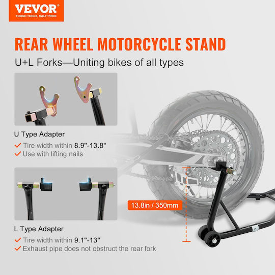 Vevor Motorcycle Rear Wheel Stand with 390kg Maximum Weight