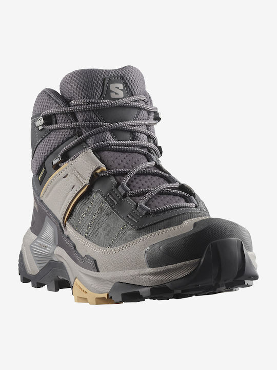 Salomon X Ultra 5 Mid Men's Hiking Waterproof Boots With Gore-Tex Membrane Gray