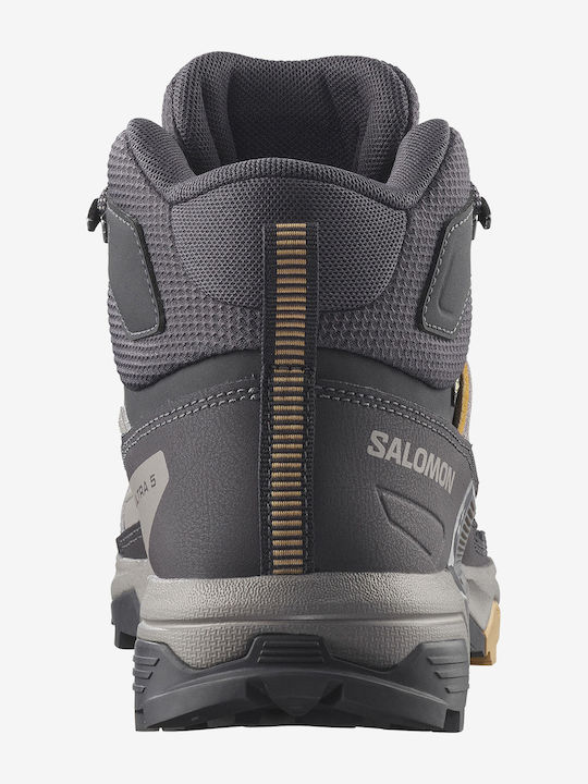 Salomon X Ultra 5 Mid Men's Hiking Waterproof Boots With Gore-Tex Membrane Gray