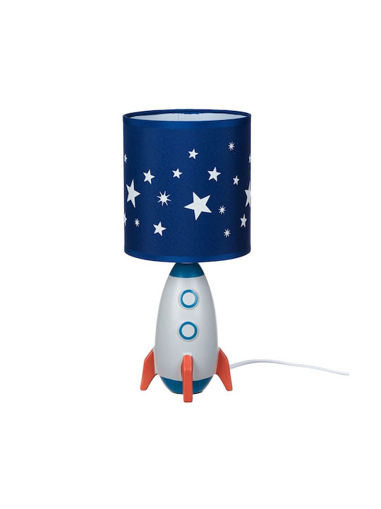 Kinder Nachttischlampe Blau 14x31cm