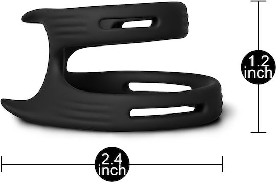Toyboy Stay Hard Silicone Dual Penis Rings Black Product Code Sw-89141