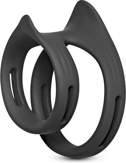 Toyboy Stay Hard Silicone Dual Penis Rings Black Product Code Sw-89141