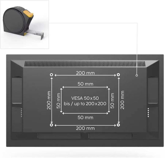 HAMA 00220804 TV Wall Mount Up To 46 Inches and 25kg