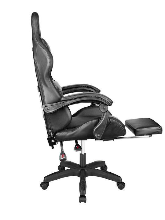 Kruger & Matz GX-150 Scaun Gaming Din piele ecologică cu Iluminare RGB și Suport pentru picioare Neagră