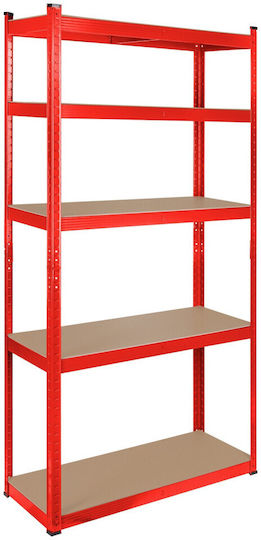 Rebel Dexion Regal Verzinkt 90x40x180cm mit 5 Regalen Gesamtbelastbarkeit 750kg