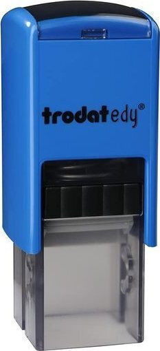 Trodat Printy Self-Inking Text Stamp with Blue Ink