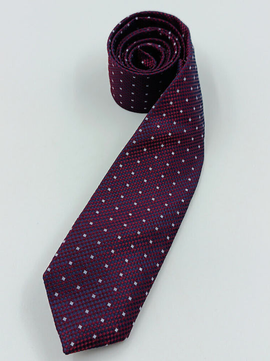 Suga Men's Tie Printed in Burgundy Color