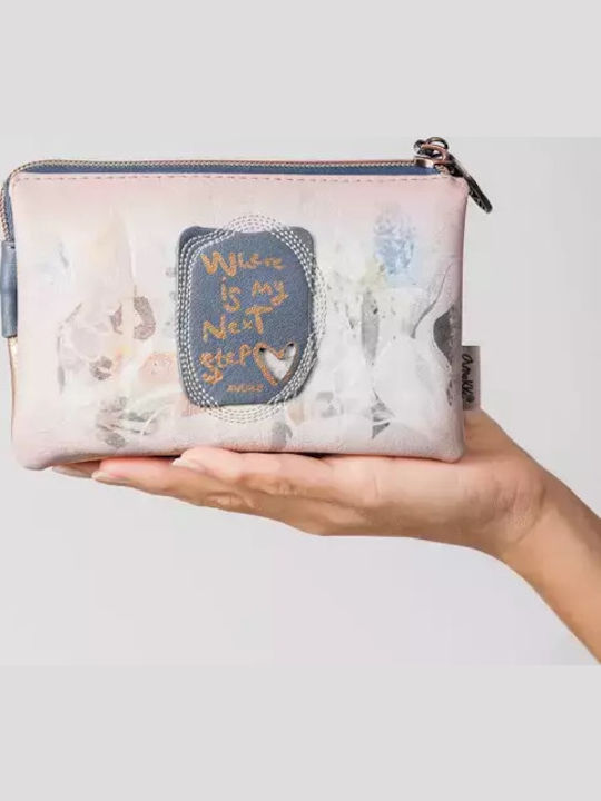 Small Women's Wallet Travel Beige