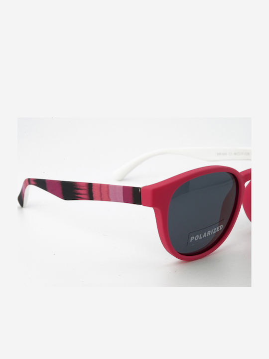 Marasil Στρογγυλά Παιδικά Γυαλιά Ηλίου με Polarized Φακό Ροζ