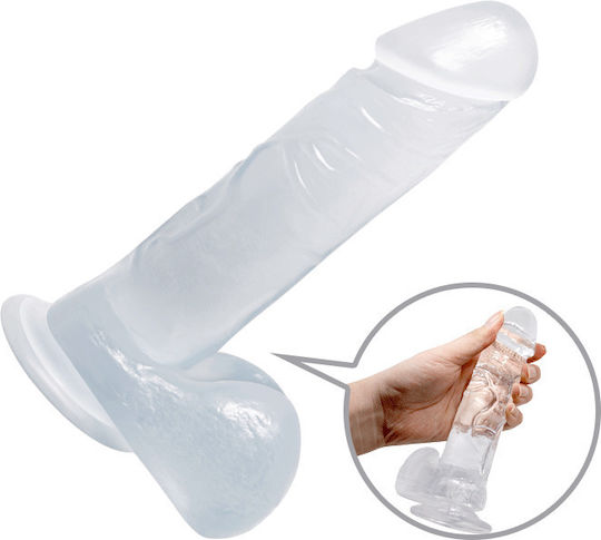 Baile Ρεαλιστικό Dildo με Όρχεις και Βεντούζα Blue 19cm